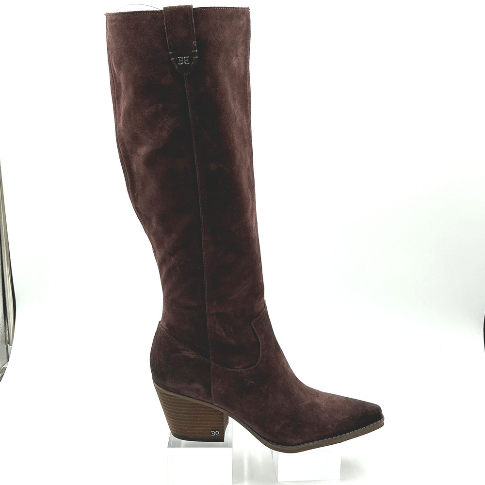 Sam Edelman Size 10 Boots Brown Suede Knee High Pointed Toe NEW Sylvia $225